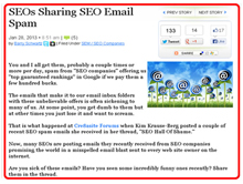 SEOs on SEO Email spam